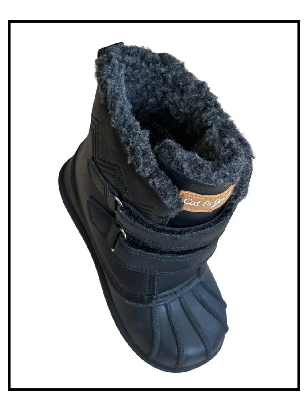 Toddler Denver Winter Boots with Faux Fur Waterproof - Cat & Jack™ Black Size 8